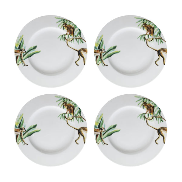 4 x Breakfast plates monkey Jungle Stories Monkey - THE WILD SHOWCASE