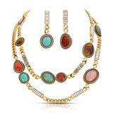 Byzantine Long Necklace and Earring Set - THE WILD SHOWCASE