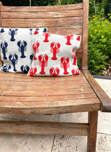 Cushion lobster white with blue - THE WILD SHOWCASE
