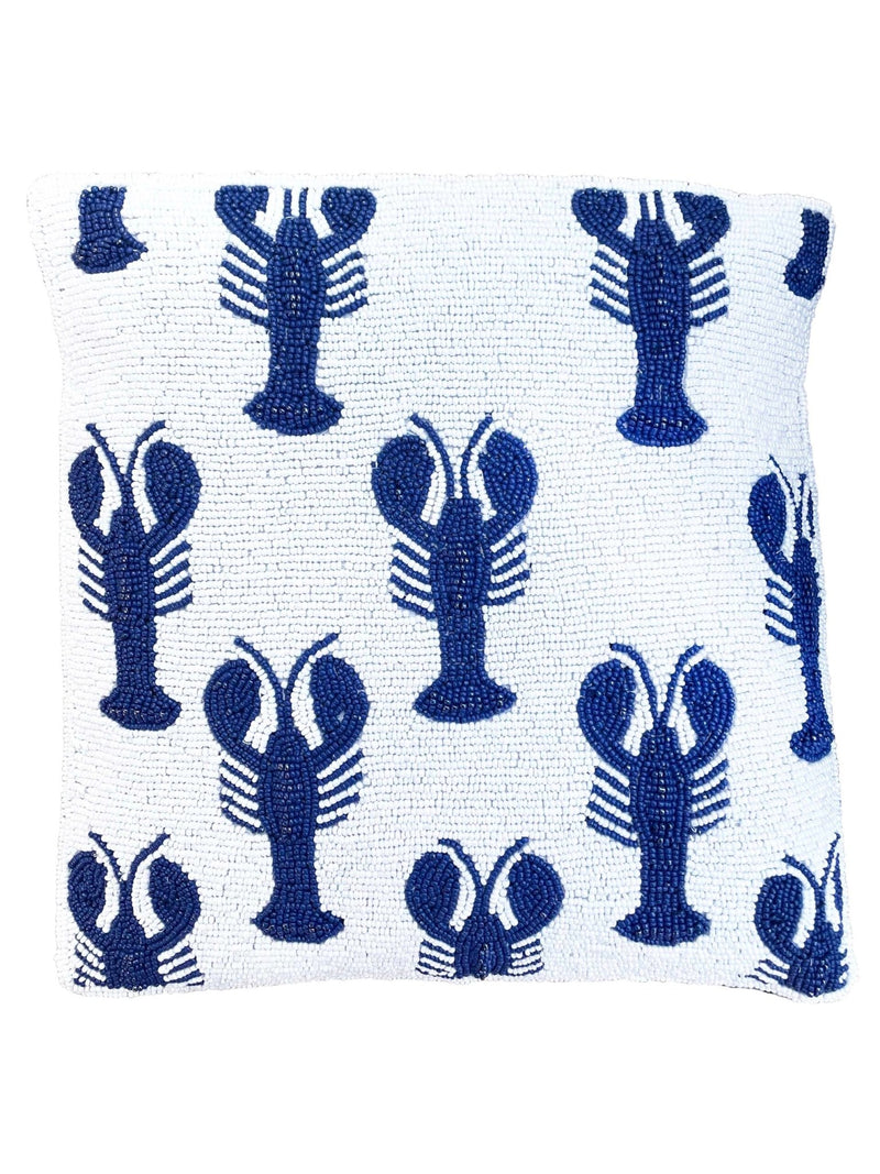 Cushion lobster white with blue - THE WILD SHOWCASE