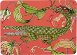 Flame Lily Croco Coral Pair (Hard Board Placemats ) - The Wild Showcase
