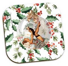 Holly coasters - set of 4 - THE WILD SHOWCASE