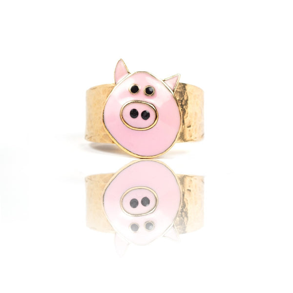 Lino Pig One-Size Ring - THE WILD SHOWCASE