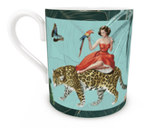 Mary Bone China Coffee Cup - Turquoise - THE WILD SHOWCASE