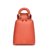 Racer Mini: Women's Designer Backpack in Orange Leather - THE WILD SHOWCASE
