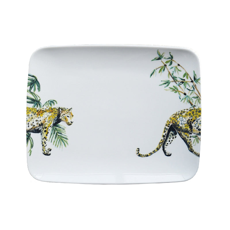 Rectangle Plate or Sushi dish Jungle Stories Panther - THE WILD SHOWCASE
